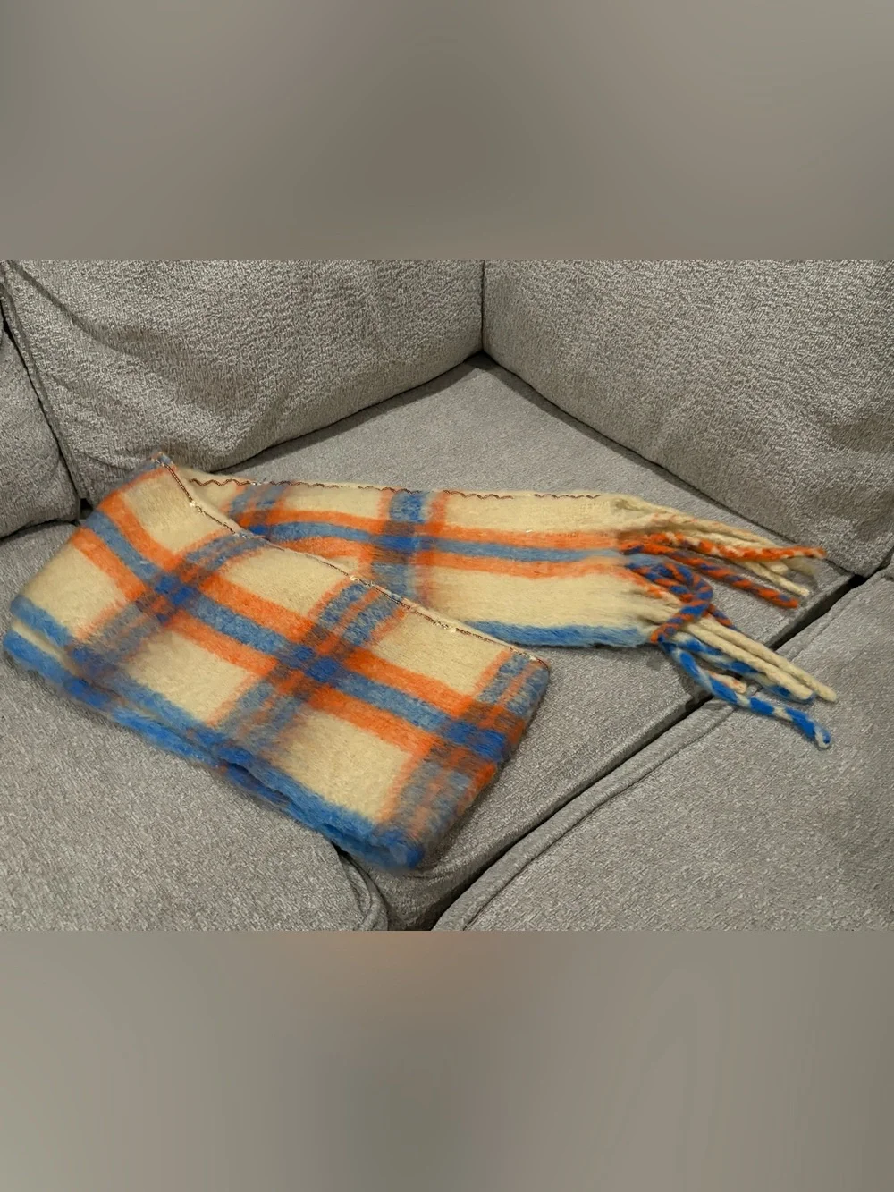 Free People highland plaid skinny scarf